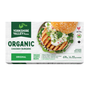 Organic Chicken Burgers, Original (8/case)